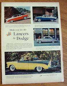 1956 Dodge Lancers Ad Shows (4) Models  