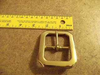 Solid Brass Oblong Clipped Corner Buckle  