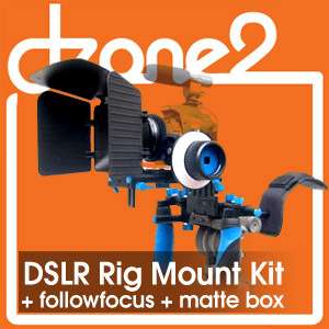 DSLR/VCR Shoulder Mount Rig Movie Kit +Follow Focus +Matte Box For 5D 