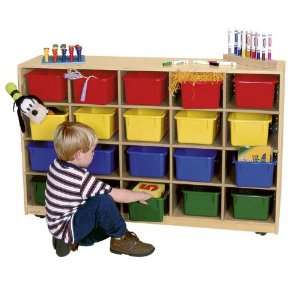 Wood Designs WD16033 Cubby Storage Cabinet with Trays  