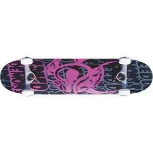  Speed Demons Metal Head pink/black Complete Skateboard 7.5 