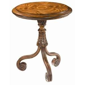 Belle Meade Signature Athena Round Pedestal Table in Olde English 211 