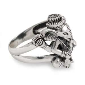  Mens sterling silver ring, Lord Ganesha Jewelry
