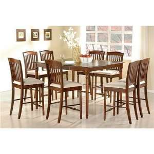  COUNTER HEIGHT DINING TABLE & EIGHT CHAIRS