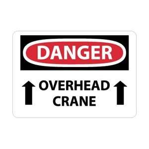 D596AB   Danger, Overhead Crane, Up Arrows, 10 X 14, .040 Aluminum