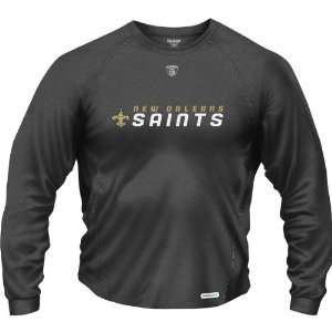  Reebok New Orleans Saints Sidleline Heathered Long Sleeve 