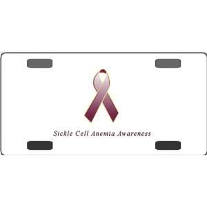  Sickle Cell Anemia Awareness Ribbon Vanity License Plate 