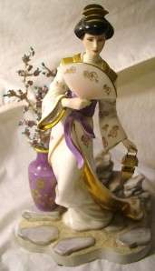 MICHIKO Franklin Mint Porcelain Geisha Figurine Princess of the Plum 