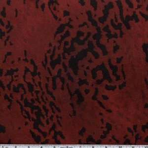  60 Wide Sherpa Fleeced Animal Print Red/Black Fabric By 