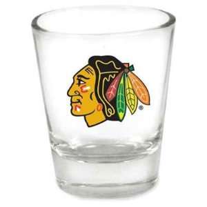 Chicago Blackhawks 2oz Collector Shot Glass   Clear  