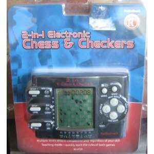    Electric Handheld 2 in 1 Chess & Checkers Game Toys & Games