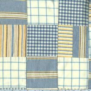   Oxford Shirting Yellow/Blue Fabric By The Yard Arts, Crafts & Sewing