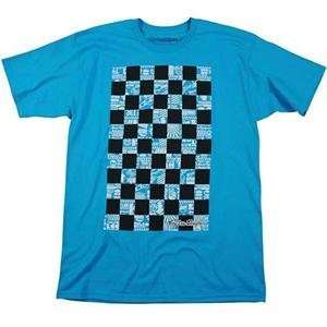  Troy Lee Designs Checkerboard T Shirt   Small/Turquoise 