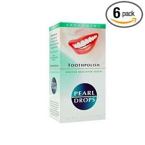 Pearl Drops Whitening Flouride Toothpolish Spearmint Flavor (Pack of 6 