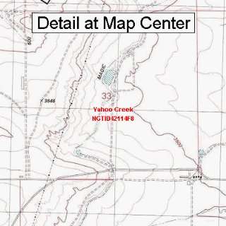  USGS Topographic Quadrangle Map   Yahoo Creek, Idaho 