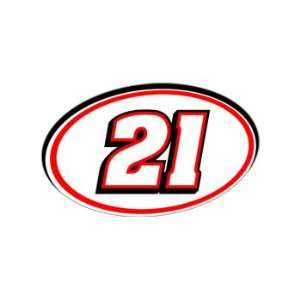    21 Number   Jersey Nascar Racing Window Bumper Sticker Automotive