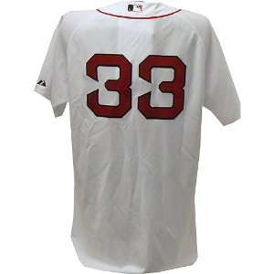 Jason Varitek #33 Red Sox Game Used White Jersey with Captains Patch C 