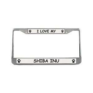  Shiba Inu License Plate Frame