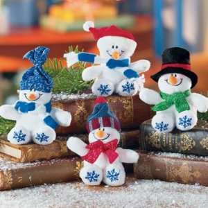  PLUSH SNOWFLAKE SNOWMAN BEAN BAGS (1 DOZEN)   BULK Toys & Games