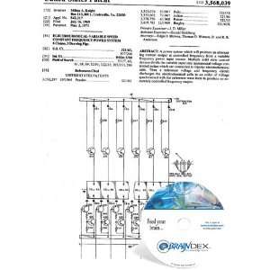   CD for ELECTROCHEMICAL VARIABLE SPEED CONSTANT FREQUENCY POWER SYSTEM