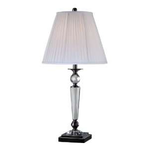 Sherine Family 30 Black And Chrome Table Lamp with Pleated Fabric LSF 