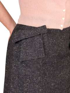 Vintage Pencil Skirt Charcoal Heathered Wool 1940S  