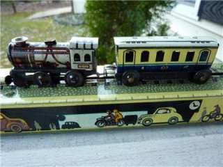 Post World War II Germany ARNOLD 570 Tin Mechanical Toy Train + Box 