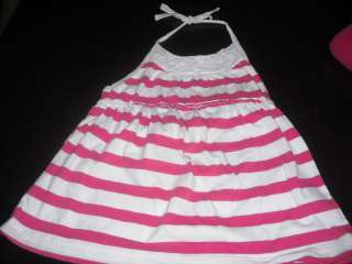GAP KIDS hot pink & white halter tank top shirt~Sz 6/7~~small  
