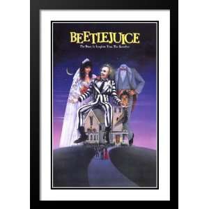 Beetlejuice Framed and Double Matted 32x45 Movie Poster Michael 