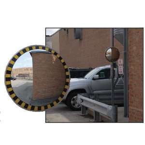  30 Acrylic Outdoor Convex Mirror Safety Caution Border 