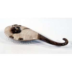  Handpainted Siamese Cat Hair Brush Beauty