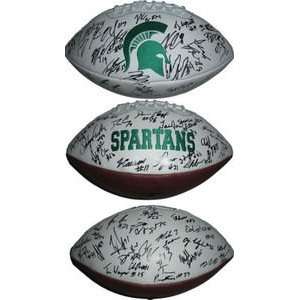   State MSU Spartans Team Signed Logo Football