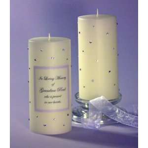    Violet   Lavender Swarovski Crystal Memorial Candle