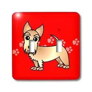 Janna Salak Designs Dogs   Cute Wheaten Scottie   Cartoon Dog   Red 