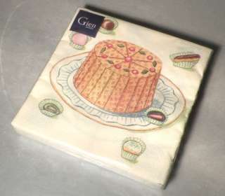 NEW Luncheon Napkins, Desserts Gourmands GIEN NEW  