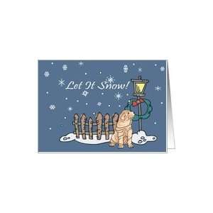  Let It Snow Sharpei Christmas Card Card Health & Personal 