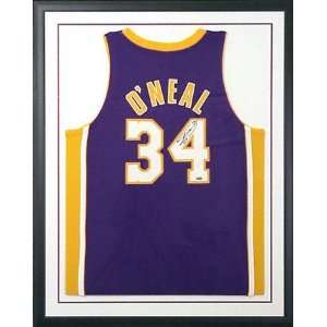 Shaquille ONeal Los Angeles Lakers Framed Autographed Purple Jersey 