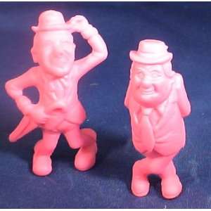   Laurel and Hardy 2 Rubber Figures Set (Pink Style 3) 