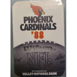  1988 Phoenix Cardinals Season Schedule   3 3/4 x 2 1/2 