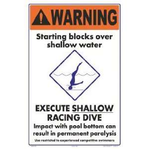   Sign Warning Execute Shallow Racing Dive 6602Wa1218E