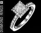 MATCHING DIAMOND ENGAGEMENT RING WEDDING BRIDAL SET 1.38 CT PRINCESS 