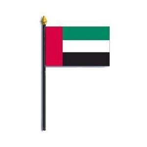  United Arab Emirates Flag Rayon On Staff 4 in. x 6 in 