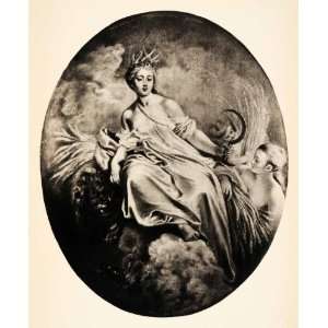  1937 Photogravure Ceres Summer Antoine Watteau Sickle 