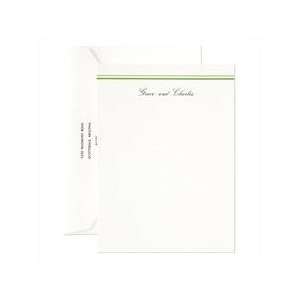  ruled band on white correspondence cards