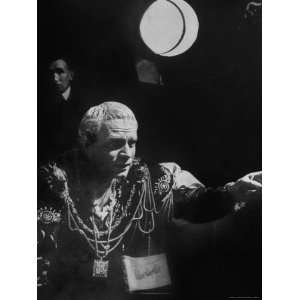 Sir Laurence Olivier, Costumed as Hamlet, Directing the Motion Picture 