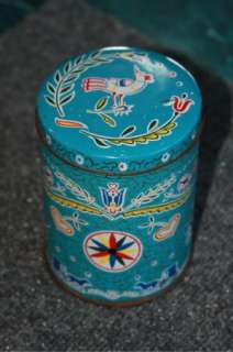 OLD Candy Metal Tin Container DUTCH TREATS Folk Art Amish Mt Holly 