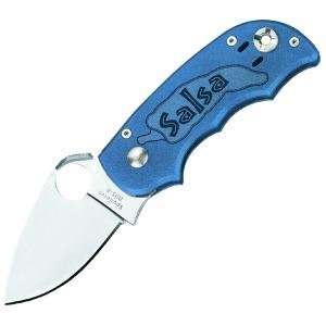   Spyderco   Salsa Blue  Anodized Alum./ Plain Edge