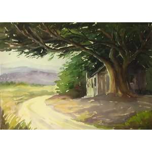 Whalers Cabin, By Helen Barker, Watercolor Painting on Archival Paper 