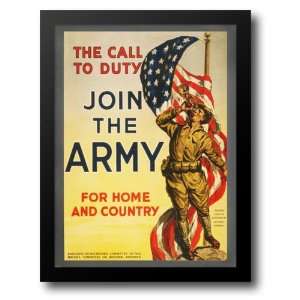  The Call to Duty for Home and Country 22x28 Framed Art 