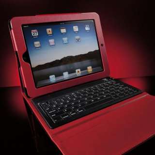 Brookstone Bluetooth Keyboard Portfolio for iPad   Red 883594030444 